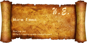 Wurm Emma névjegykártya